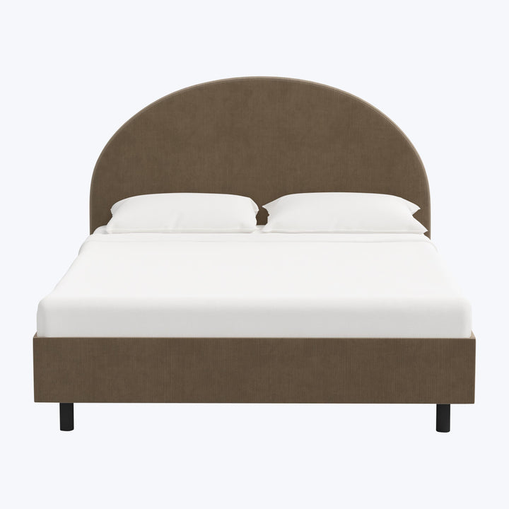 Solana Platform Bed Twin / Titan Performance Velvet Walnut