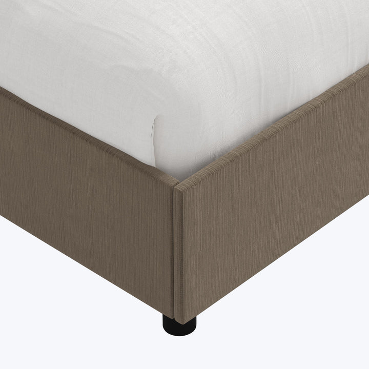 Solana Platform Bed Twin / Titan Performance Velvet Walnut