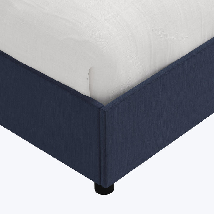 Solana Platform Bed Twin / Titan Performance Velvet Ocean
