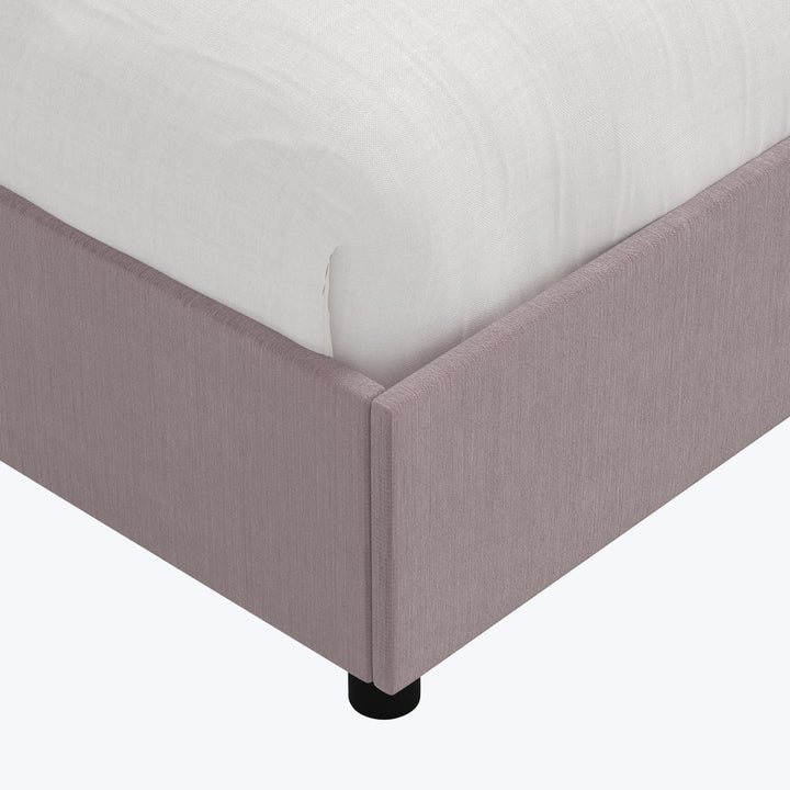 Solana Platform Bed Twin / Titan Performance Velvet Plum Frost