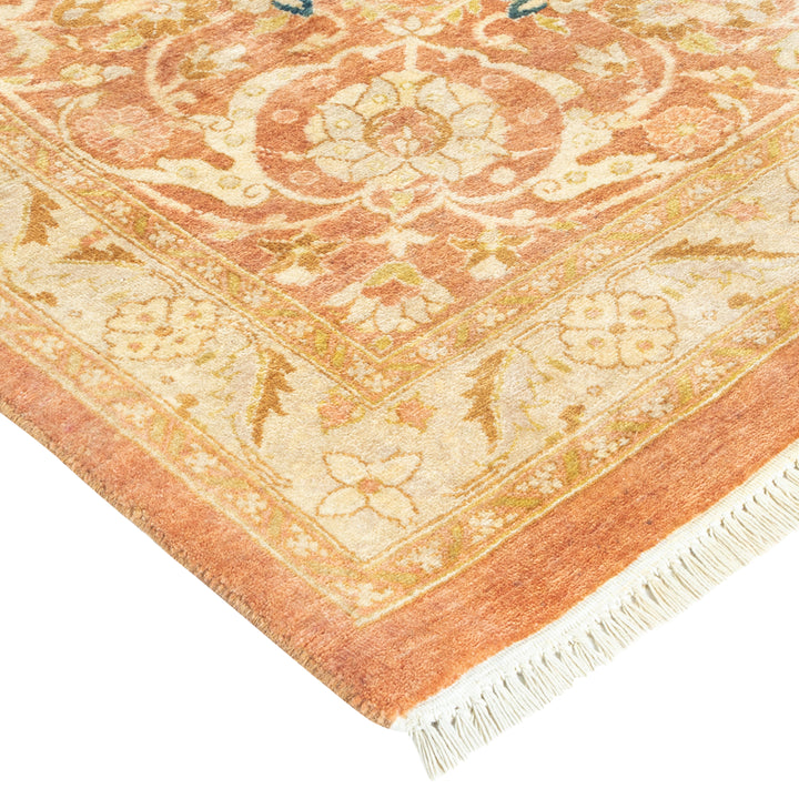 Pink Traditional Mogul Wool Rug - 10'5" x 13'6"