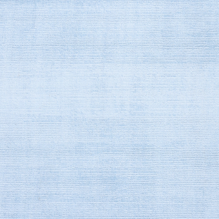 Light Blue Solid Art Silk Blend Rug 9' x 12'