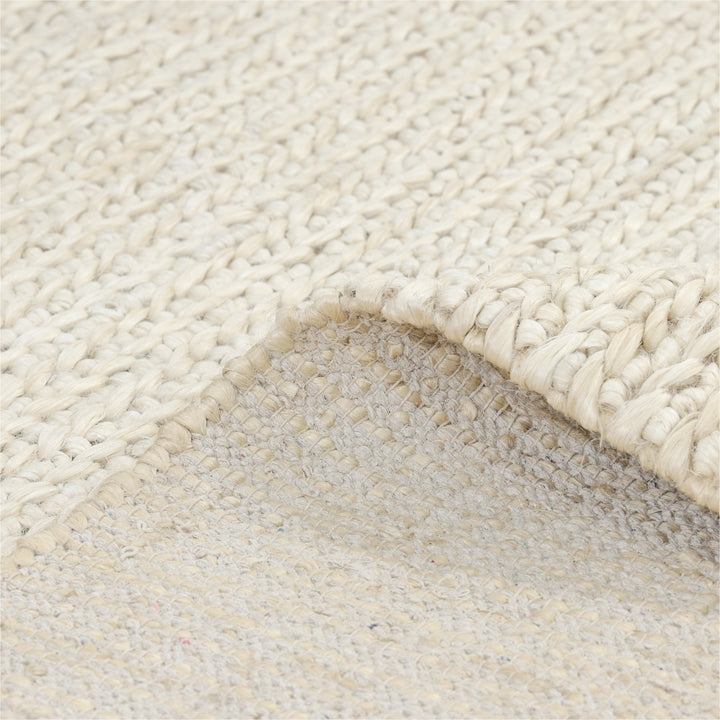 Textured Jute Cotton Blend Rug Beige / 8' x 10'