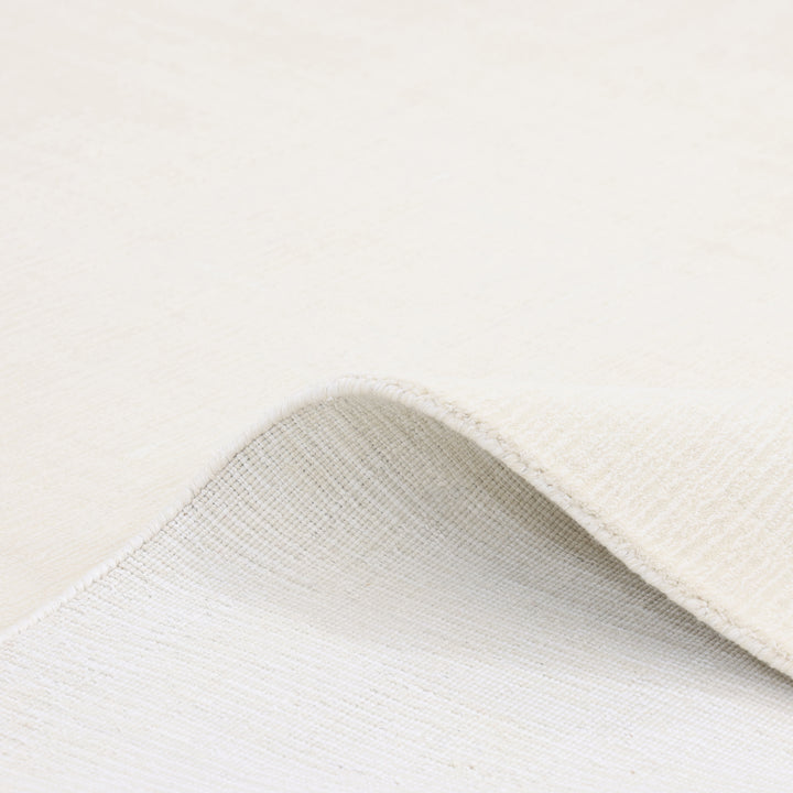 Solid Linen Art Silk Blend Rug Ivory / 8' x 10'