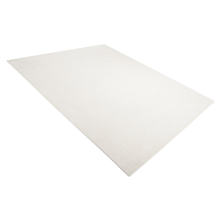Solid Linen Art Silk Blend Rug Ivory / 8' x 10'