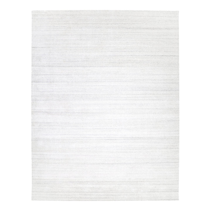 Textured Wool Art Silk Blend Rug Ivory / 8' x 10'