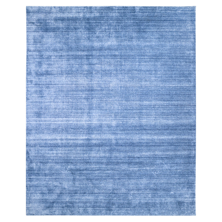 Textured Wool Art Silk Blend Rug Blue / 8' x 10'