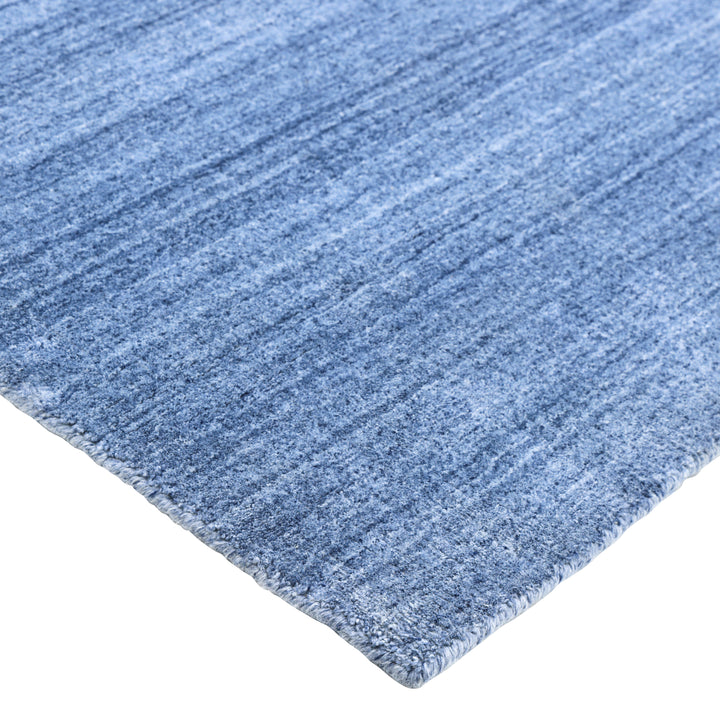 Textured Wool Art Silk Blend Rug Blue / 8' x 10'