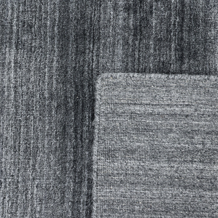 Textured Wool Art Silk Blend Rug Dark Grey / 8' x 10'