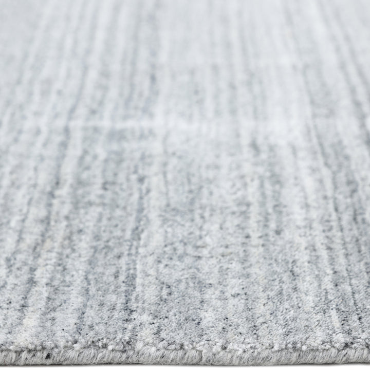 Textured Wool Art Silk Blend Rug Grey / 8' x 10'