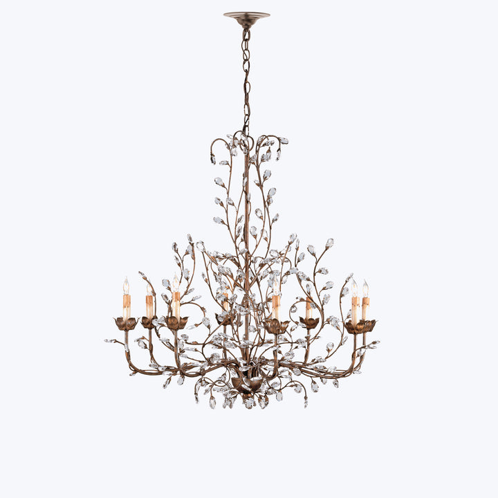 Crystal Bud Chandelier Gold