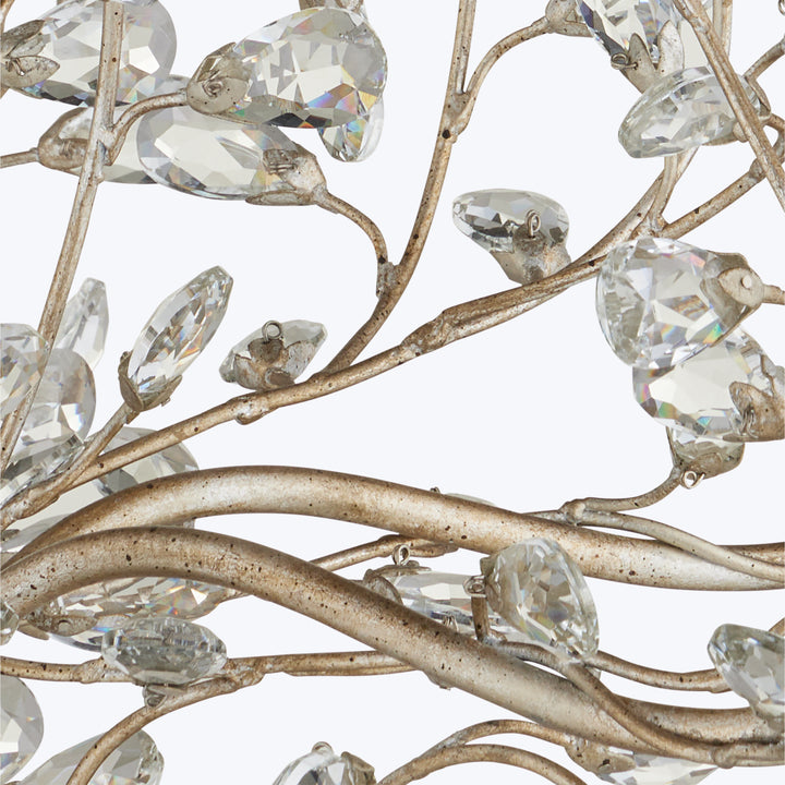 Crystal Bud Chandelier Silver