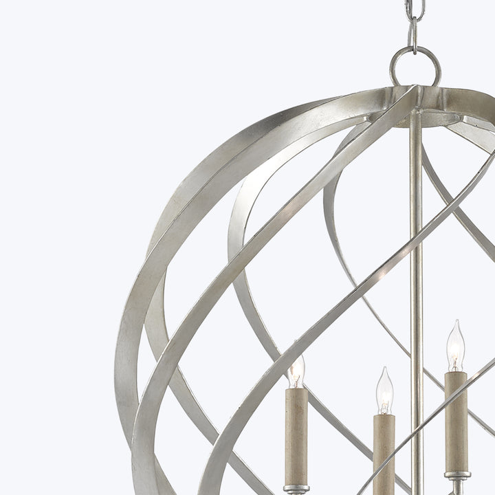 Roussel Silver Orb Chandelier