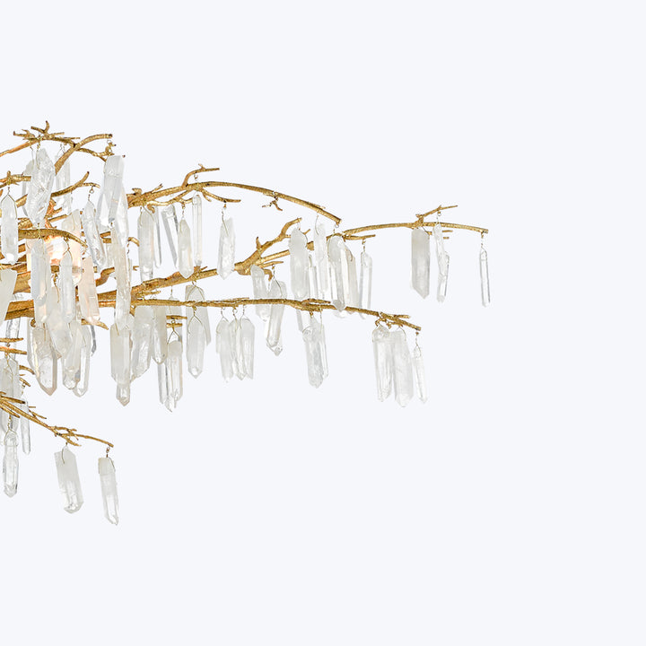 Forest Dawn Chandelier Gold