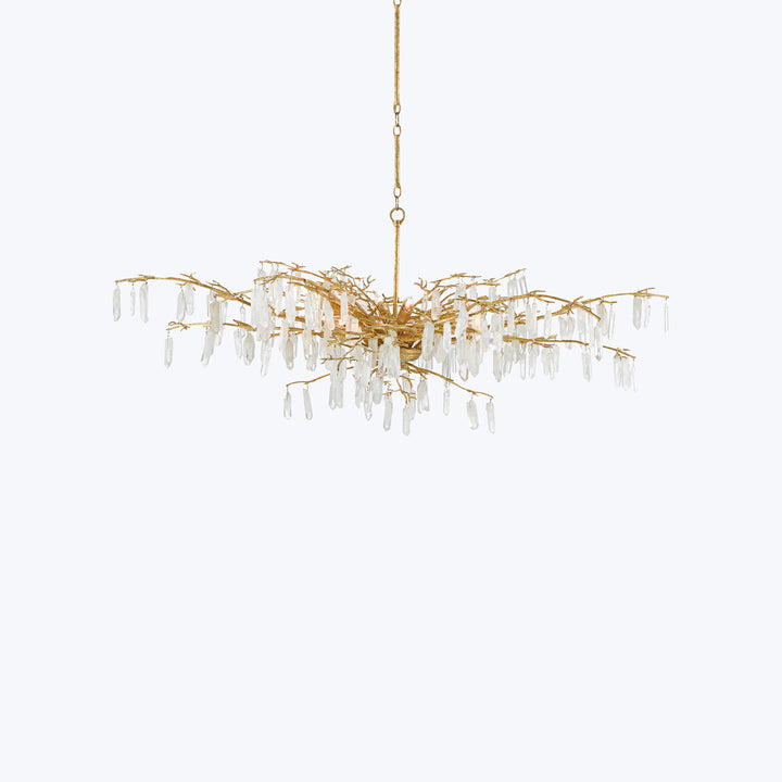 Forest Dawn Chandelier Gold
