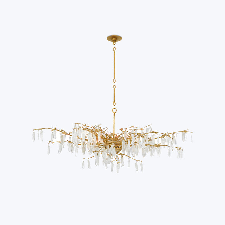 Forest Dawn Chandelier Gold
