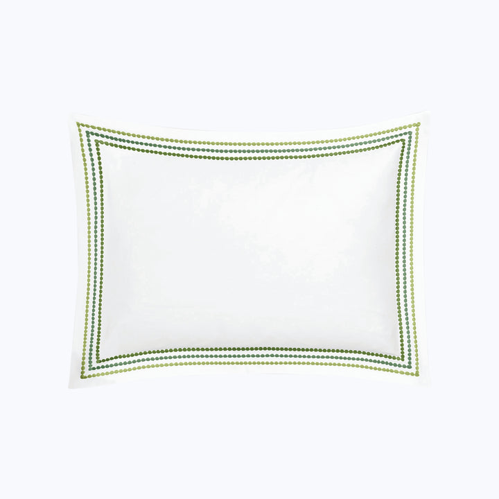 Amara Triple Pearl Sateen Sham Palm Green / Boudoir