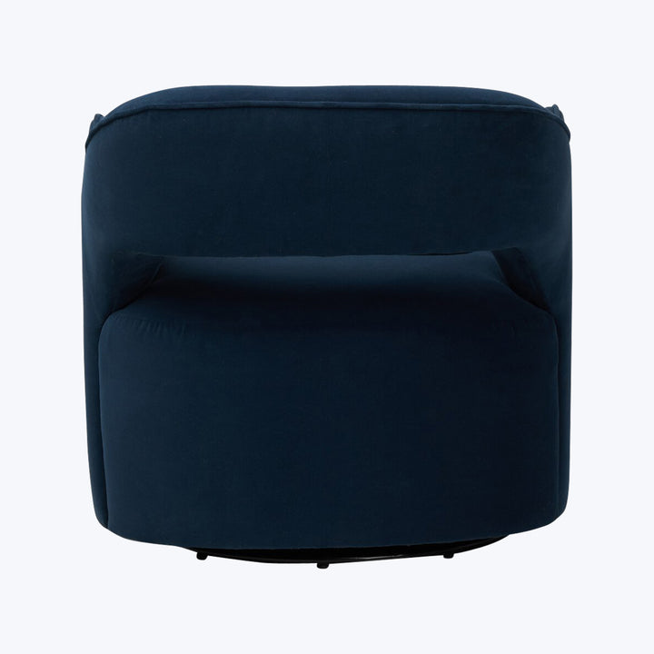 Blythe Swivel Chair Crypton Henry Navy