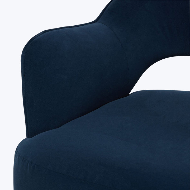 Blythe Swivel Chair Crypton Henry Navy