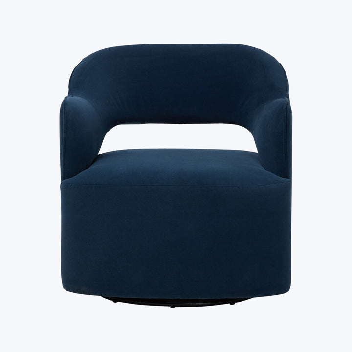 Blythe Swivel Chair Crypton Henry Navy