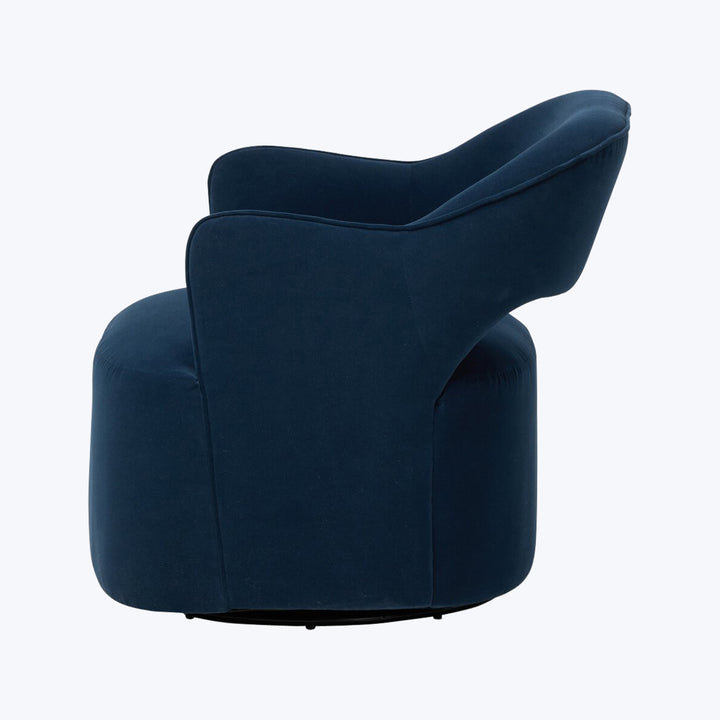 Blythe Swivel Chair Crypton Henry Navy