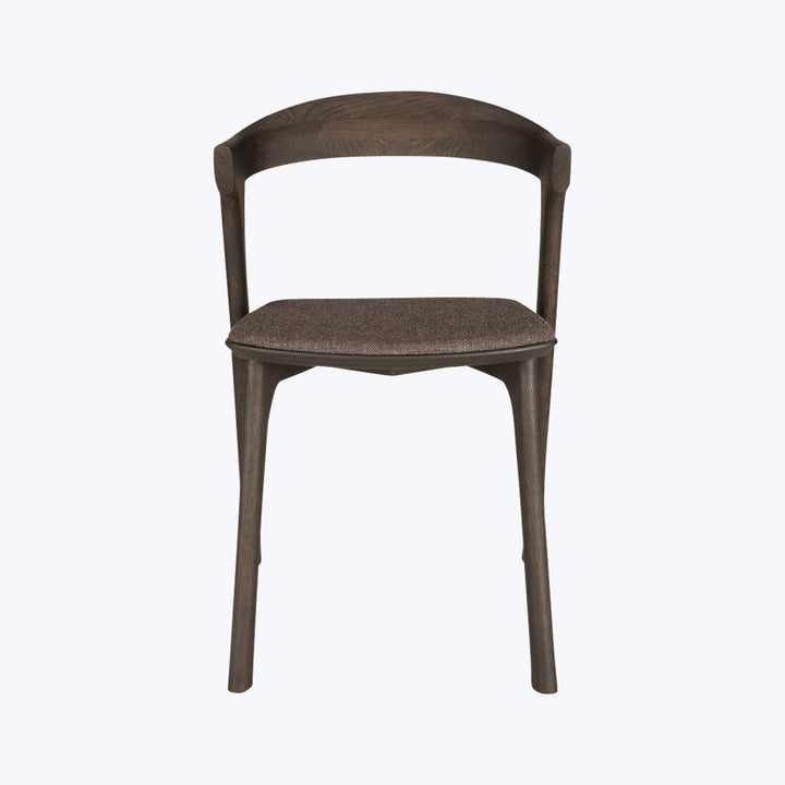 Upholstered Bok Side Chair Oak Brown