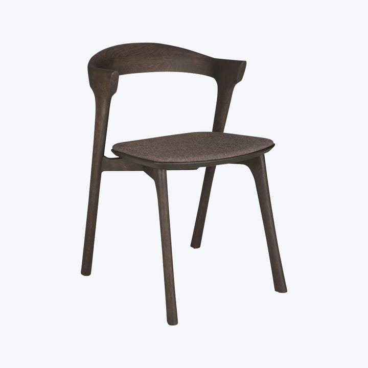 Upholstered Bok Side Chair Oak Brown