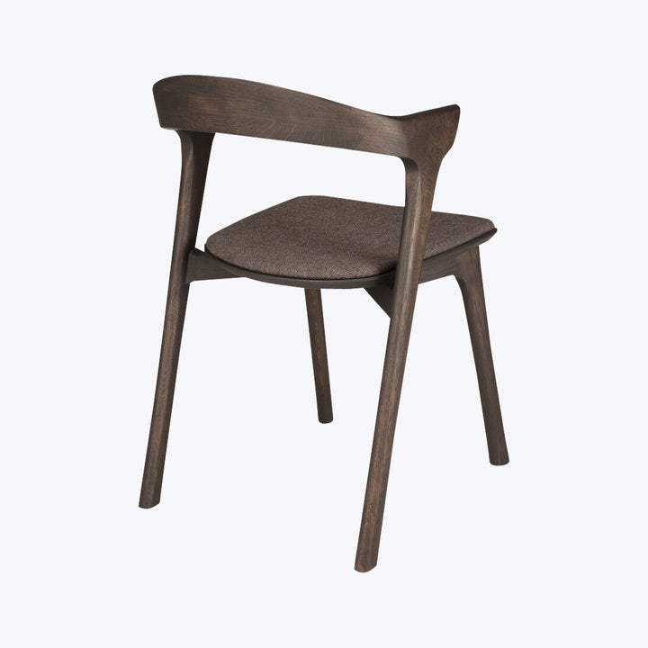 Upholstered Bok Side Chair Oak Brown