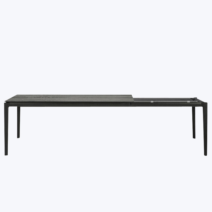 Oak Bok Extendable Dining Table Black / 79"-118"