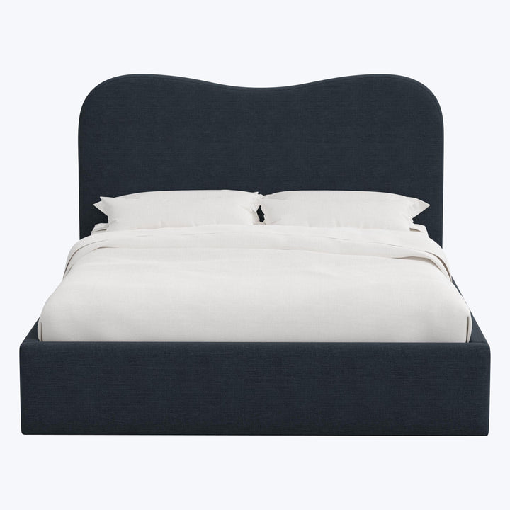 Hayes Platform Bed California King / Linen Navy