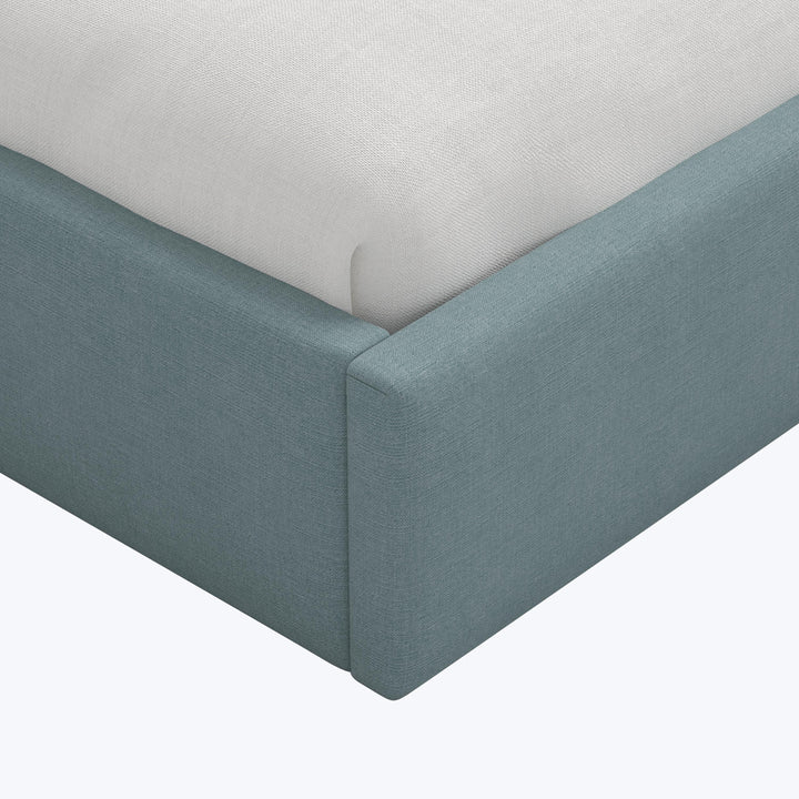 Hayes Platform Bed King / Linen Seaglass