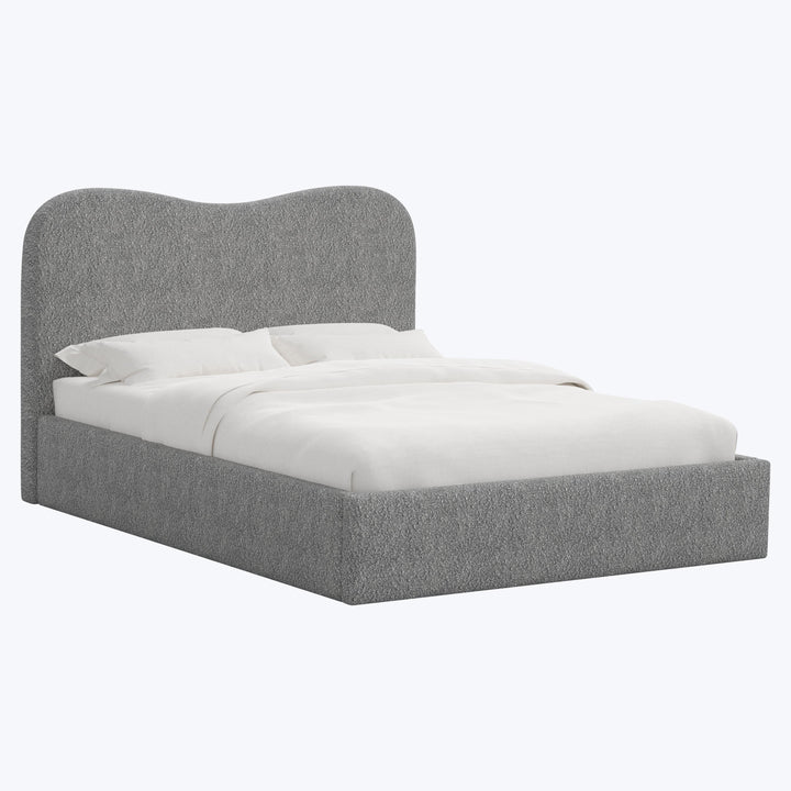 Hayes Platform Bed Twin / Boucle Grey