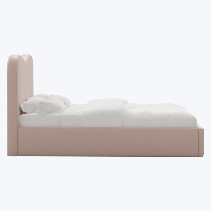 Hayes Platform Bed King / Velvet Blush