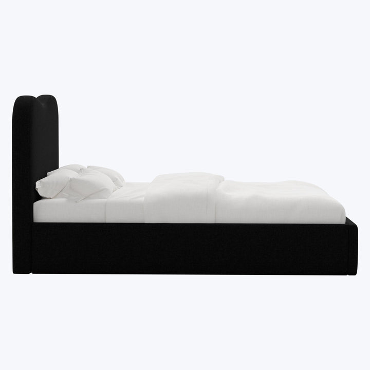 Hayes Platform Bed King / Zuma Linen Black