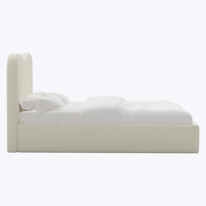 Hayes Platform Bed King / Zuma Linen White