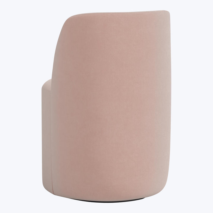 Jessa Swivel Dining Chair Performance Velvet Pink Champagne