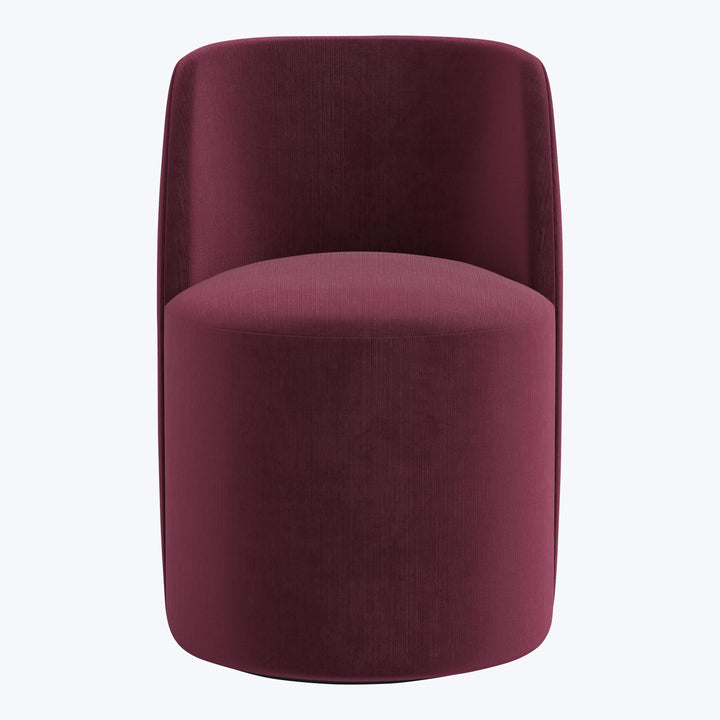 Jessa Swivel Dining Chair Performance Velvet Raisin