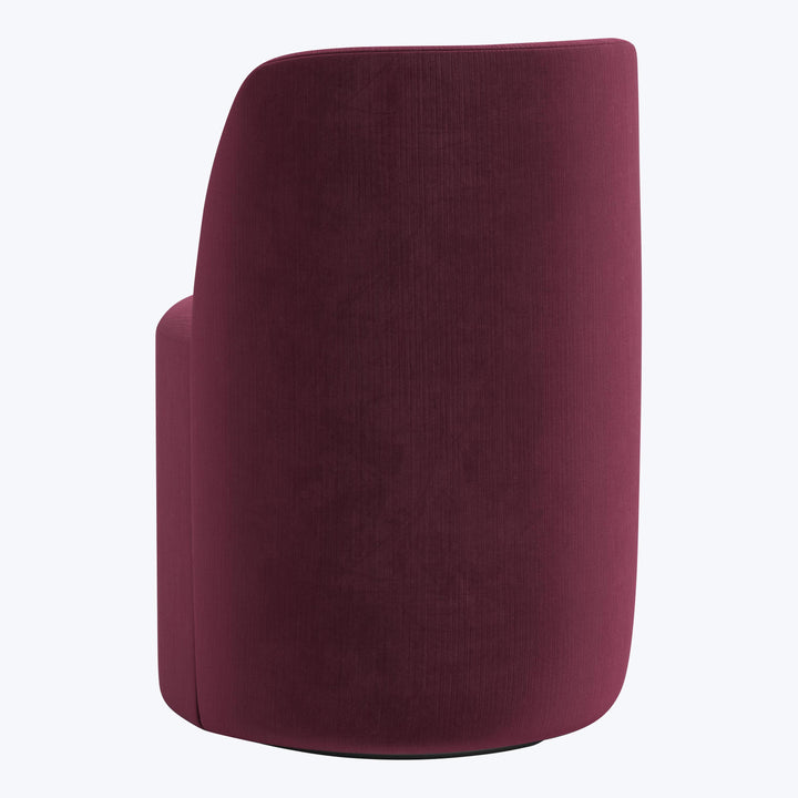 Jessa Swivel Dining Chair Performance Velvet Raisin