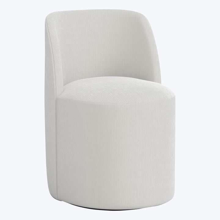 Jessa Swivel Dining Chair Performance Velvet Snow