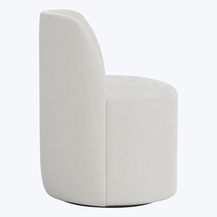 Jessa Swivel Dining Chair Performance Velvet Snow