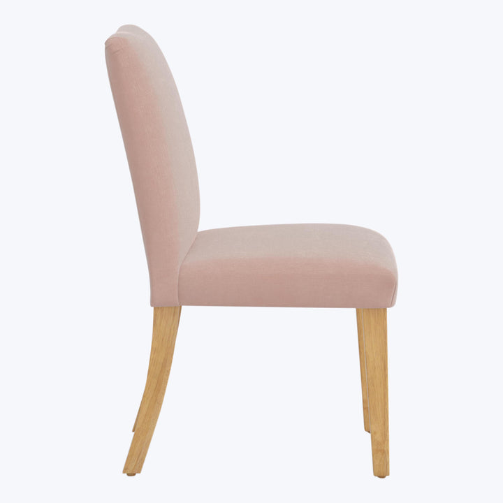 Kristy Dining Chair Performance Velvet Pink Champagne