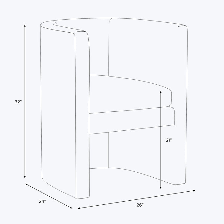 Sloane Dining Chair Performance Velvet Copper