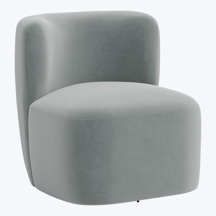 Nia Swivel Chair Performance Velvet Lichen