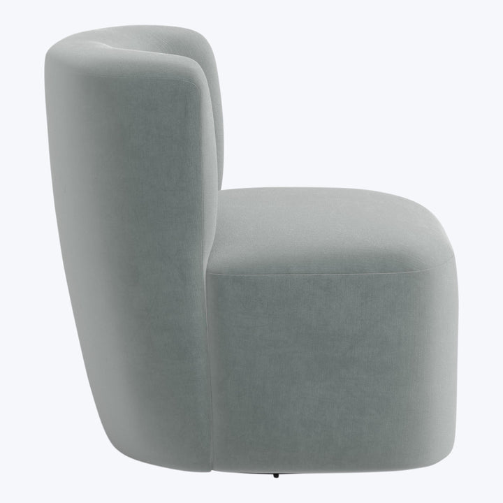 Nia Swivel Chair Performance Velvet Lichen