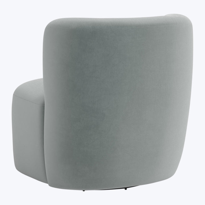 Nia Swivel Chair Performance Velvet Lichen