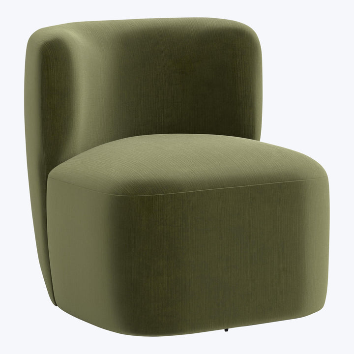 Nia Swivel Chair Performance Velvet Moss