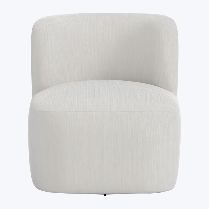 Nia Swivel Chair Performance Velvet Snow