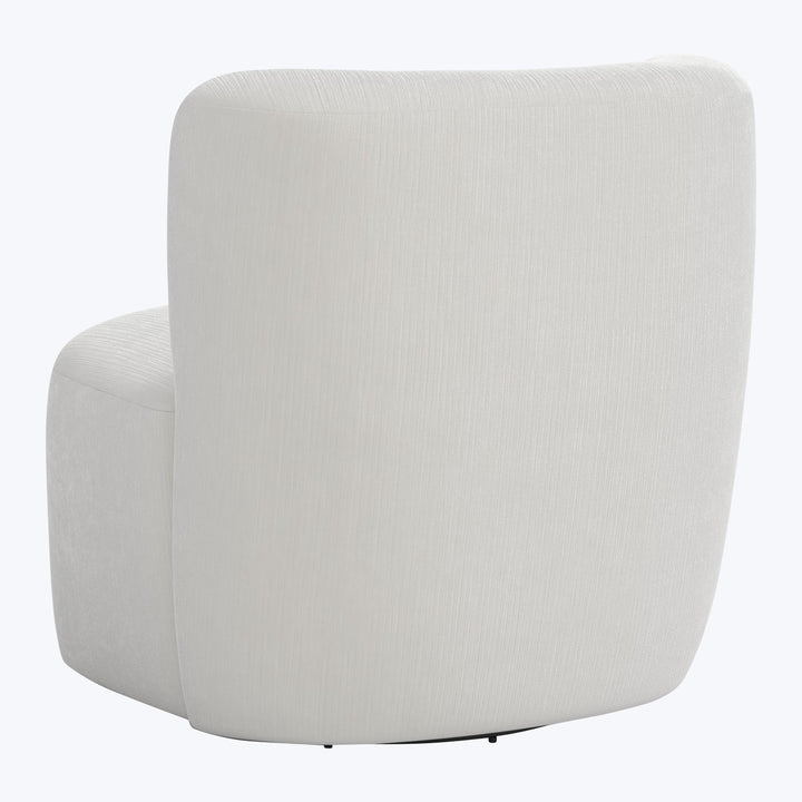Nia Swivel Chair Performance Velvet Snow