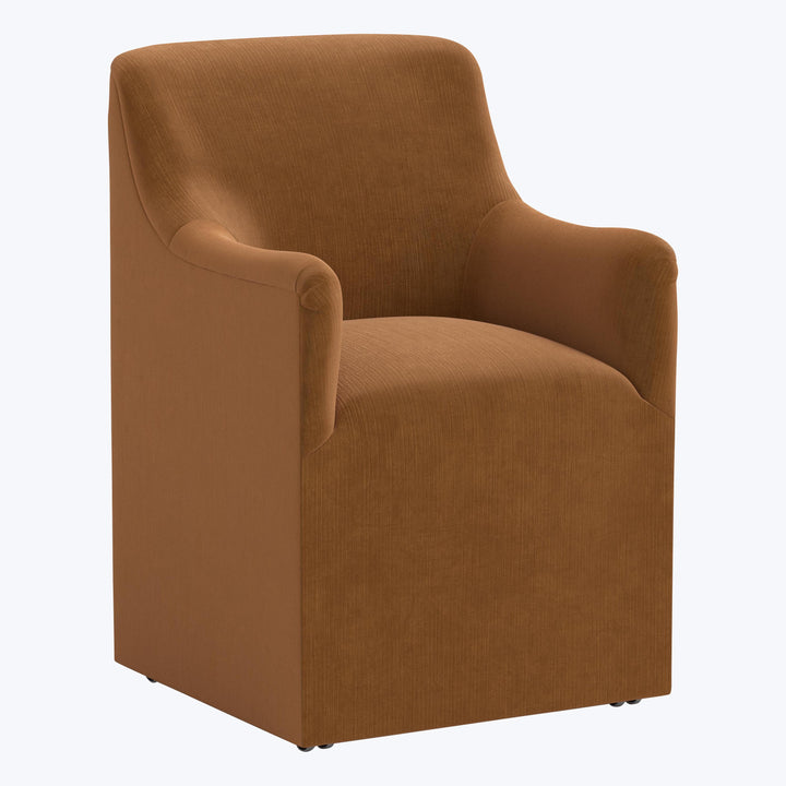 Priya Dining Chair Performance Velvet Copper
