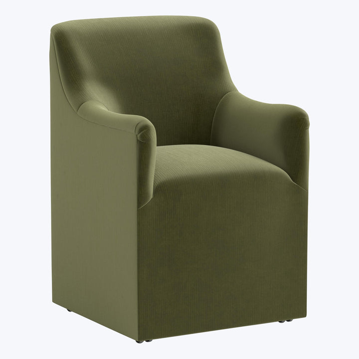 Priya Dining Chair Performance Velvet Moss